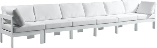 Nizuc - Outdoor Patio Modular Sofa With Frame - White - With Frame - Premium Sofas from Meridian Furniture - Just $5375! Shop now at brett interiors