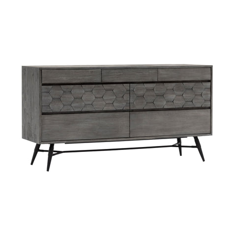 Makena - 6 Drawer Dresser - Gray Acacia - Premium Dressers from Armen Living - Just $1675! Shop now at brett interiors