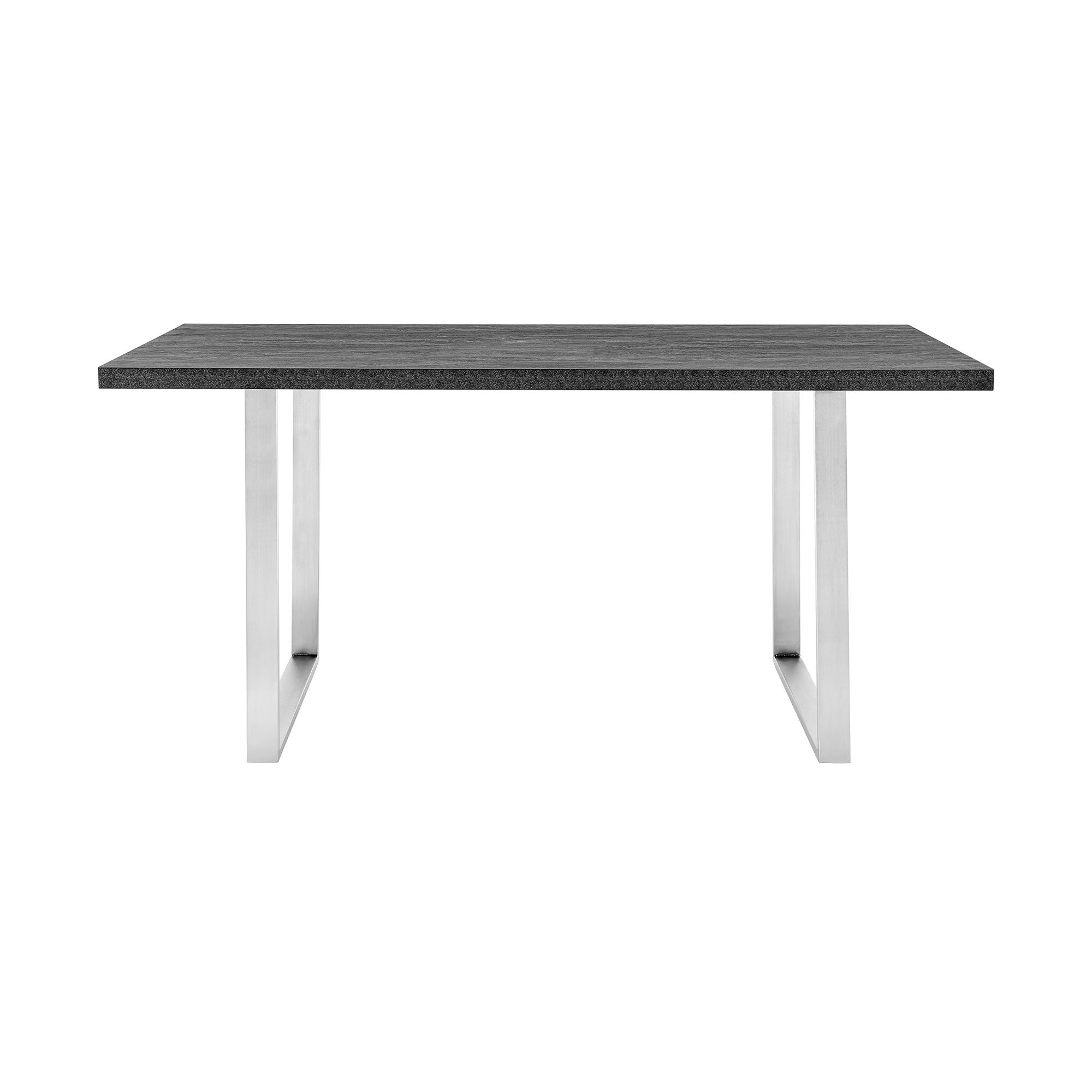 Fenton - Dining Table - Brushed Steel - Premium Dining Tables from Armen Living - Just $697.50! Shop now at brett interiors