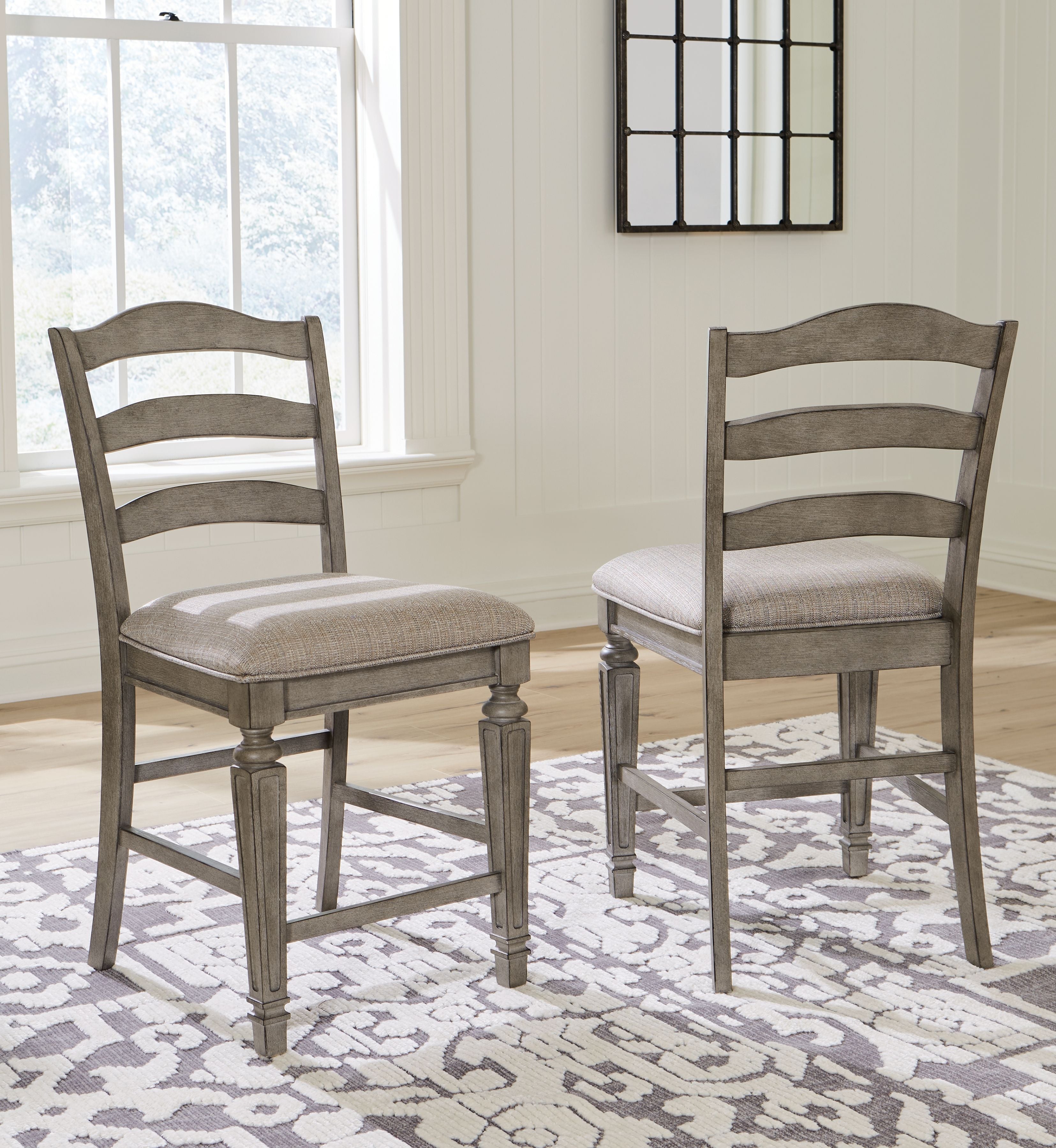 Lodenbay - Antique Gray - Upholstered Barstool (Set of 2) - Premium Stool Sets from Signature Design by Ashley® - Just $329.20! Shop now at brett interiors