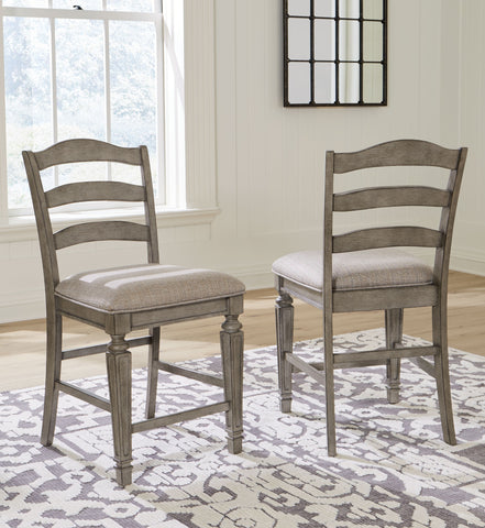 Lodenbay - Antique Gray - Upholstered Barstool (Set of 2) - Premium Stool Sets from Signature Design by Ashley® - Just $329.20! Shop now at brett interiors