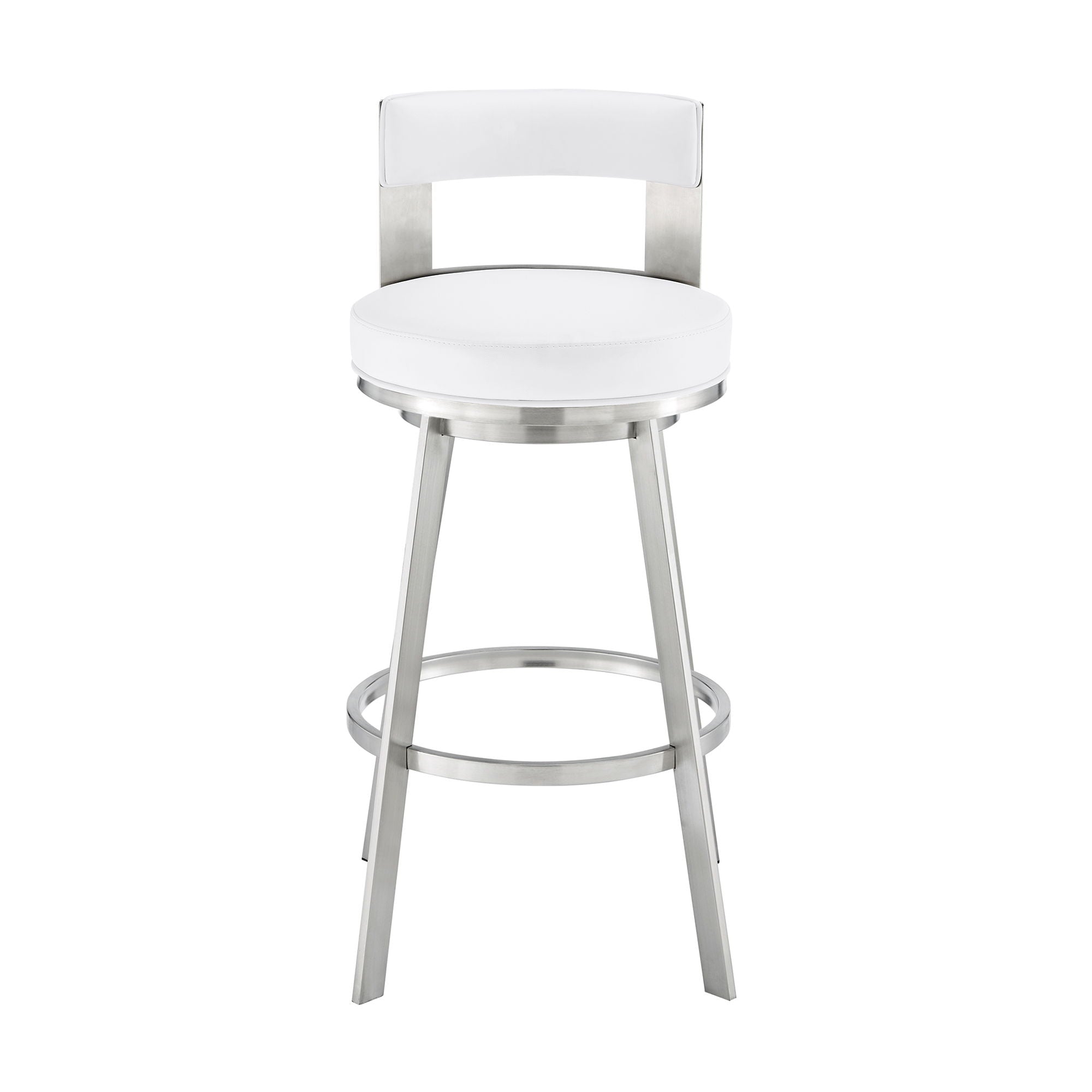 Flynn - Swivel Bar Stool -  Brushed Steel - Premium Counter Height (24"-27") from Armen Living - Just $372.50! Shop now at brett interiors