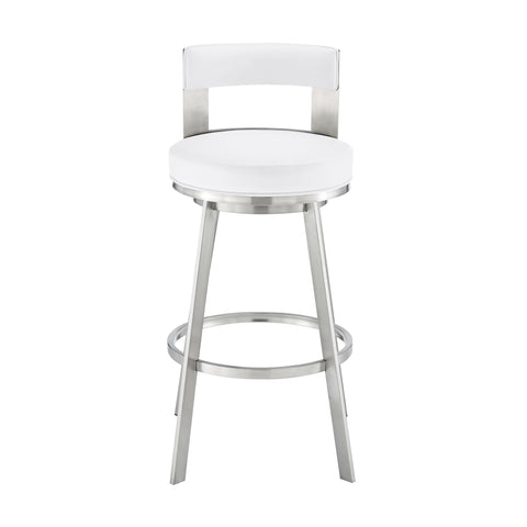 Flynn - Swivel Bar Stool -  Brushed Steel - Premium Counter Height (24"-27") from Armen Living - Just $372.50! Shop now at brett interiors