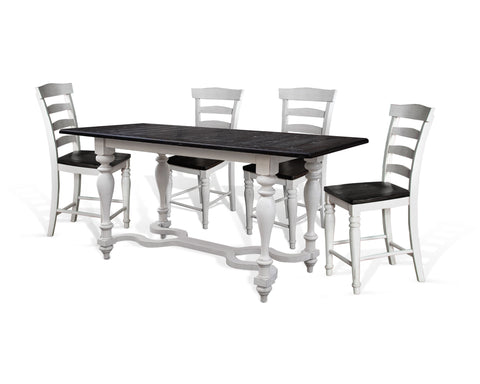 Carriage House - Friendship Table - White / Dark Brown - Premium Dining Tables from Sunny Designs - Just $811! Shop now at brett interiors