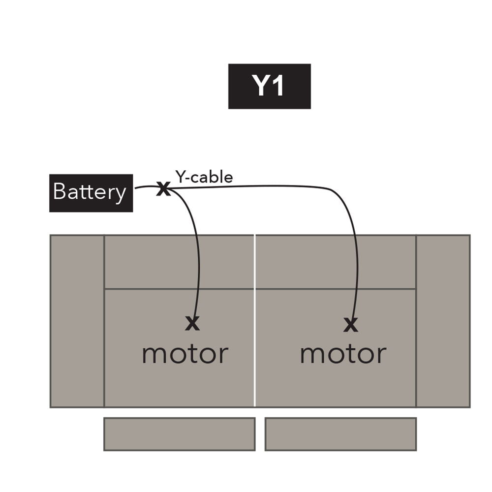 Freemotion - Y cable - Black - Premium Batteries from Parker Living - Just $17.50! Shop now at brett interiors