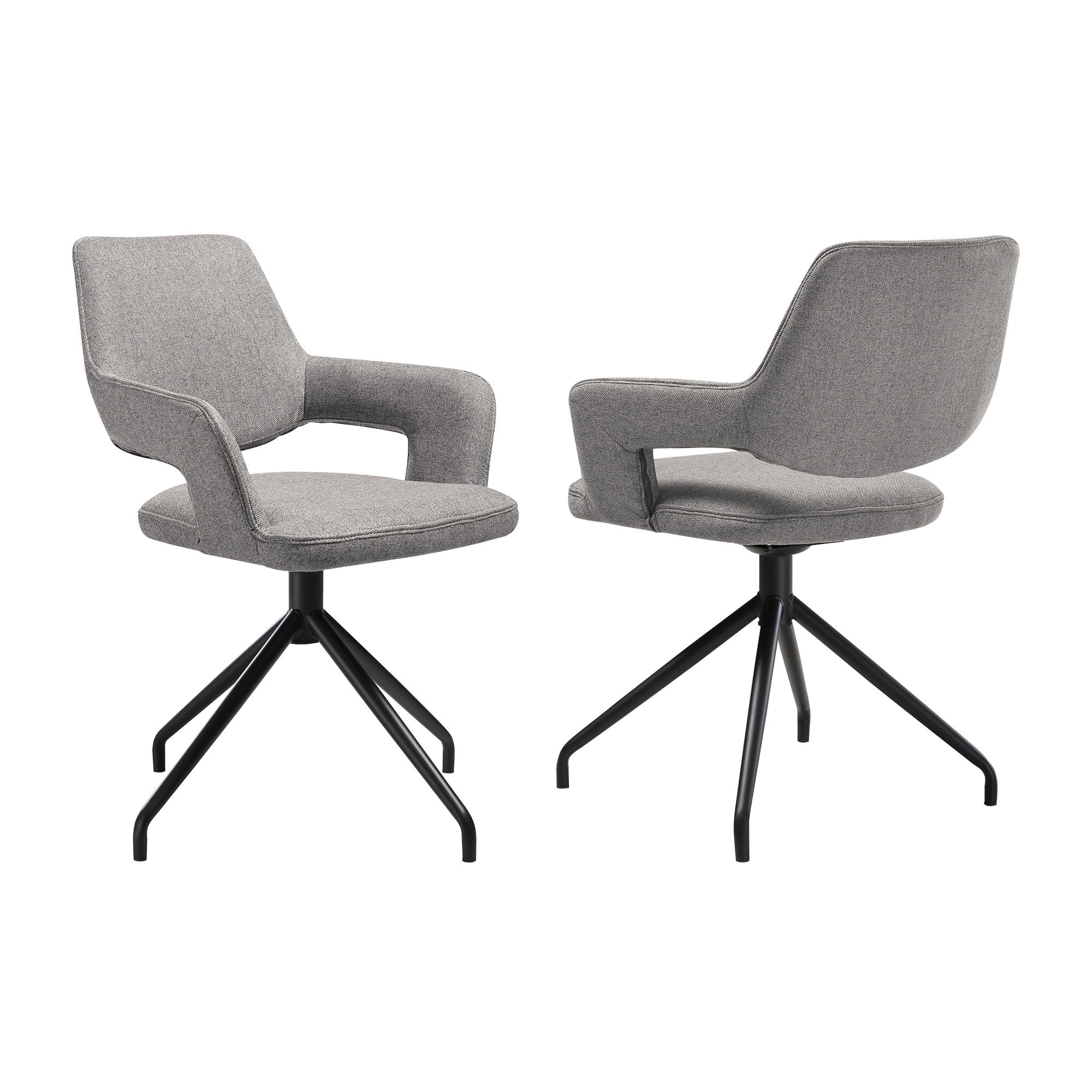 Penny - Swivel Upholstered Dining Chair (Set of 2) - Premium Chair Sets from Armen Living - Just $665! Shop now at brett interiors