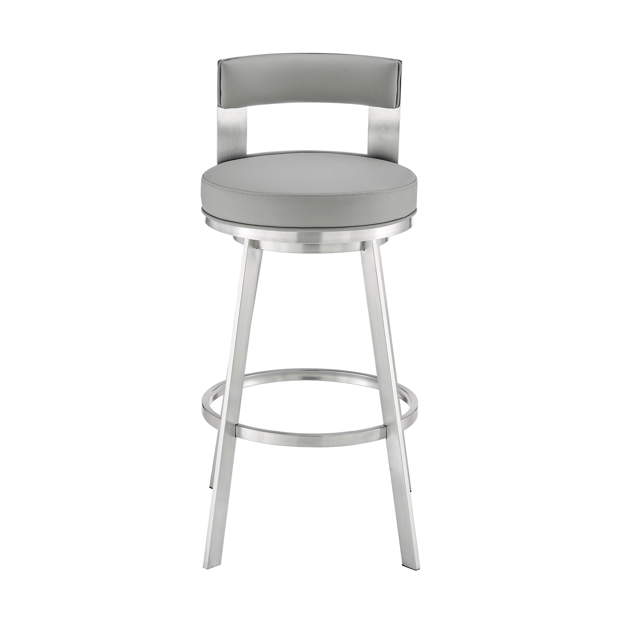 Flynn - Swivel Bar Stool -  Brushed Steel - Premium Counter Height (24"-27") from Armen Living - Just $372.50! Shop now at brett interiors