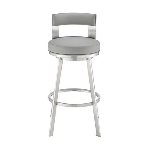 Flynn - Swivel Bar Stool -  Brushed Steel - Premium Counter Height (24"-27") from Armen Living - Just $372.50! Shop now at brett interiors