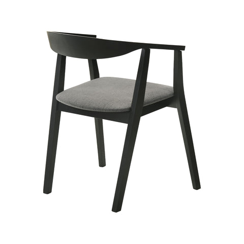 Santana - Wood Dining Chair (Set of 2) - Black / Charcoal - Premium Chair Sets from Armen Living - Just $365! Shop now at brett interiors