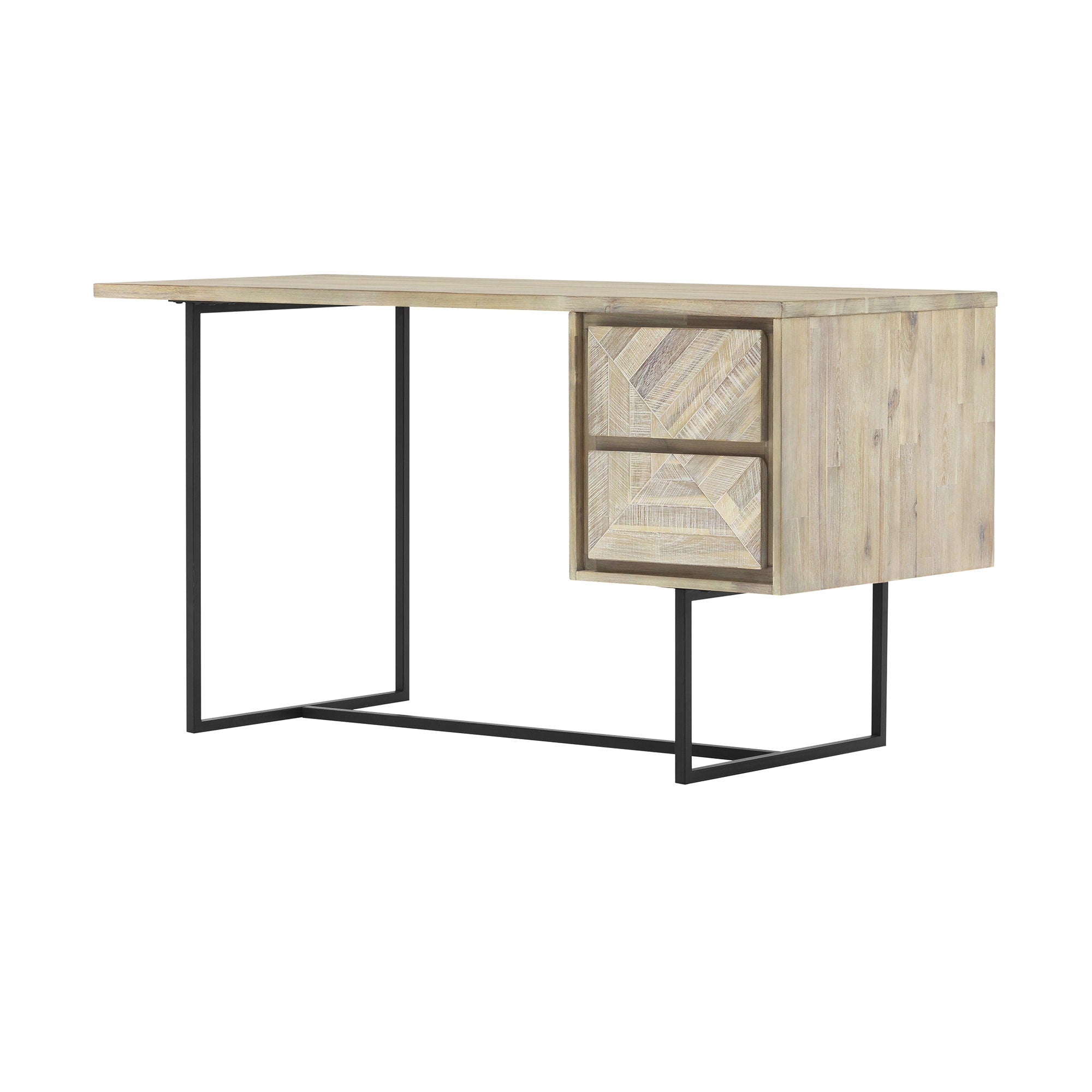 Peridot - 2 Drawer Desk - Natural Acacia - Premium Writing Desks from Armen Living - Just $1045! Shop now at brett interiors