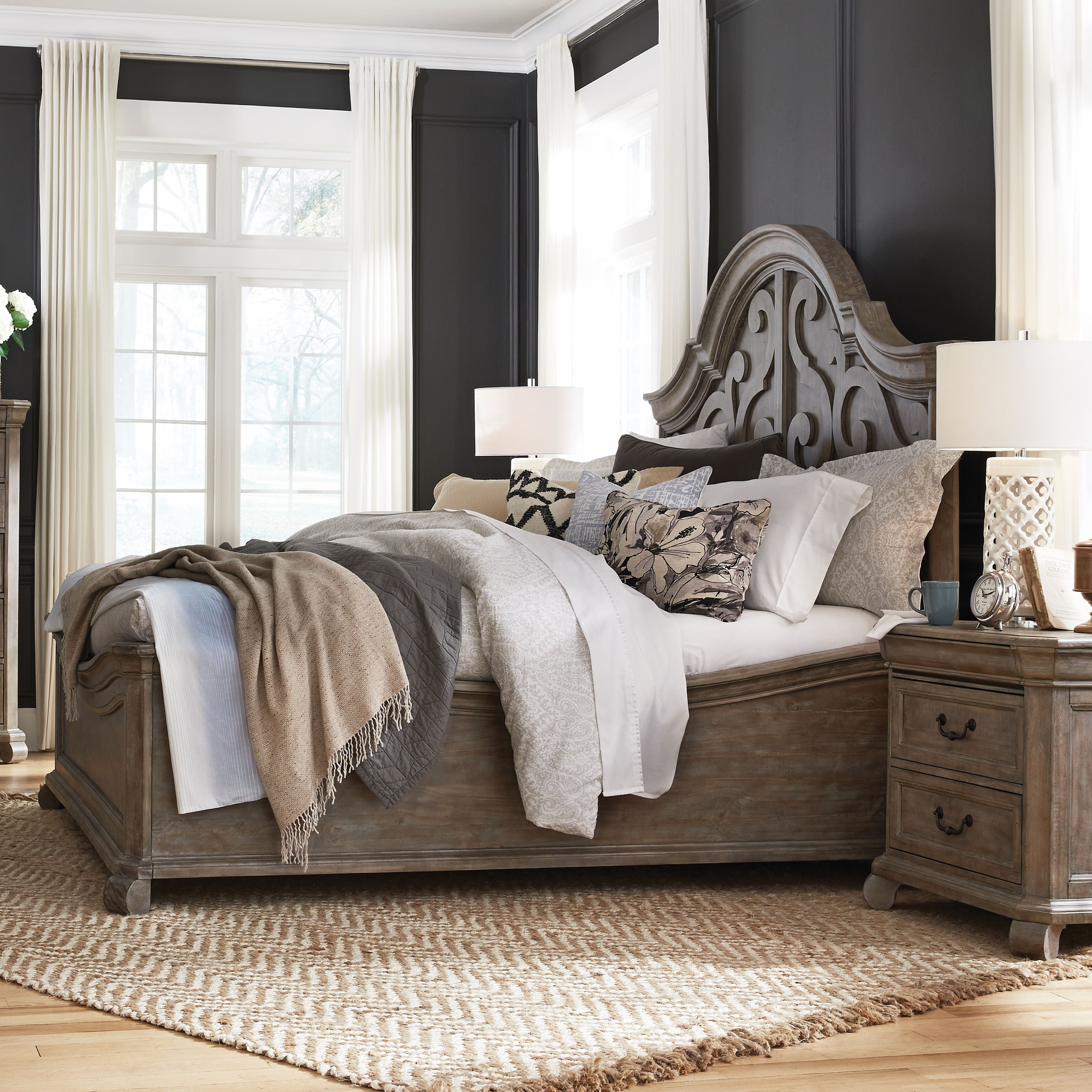 Tinley Park - Complete Shaped Panel Bed - Premium Panel Beds from Magnussen Furniture - Just $2617! Shop now at brett interiors