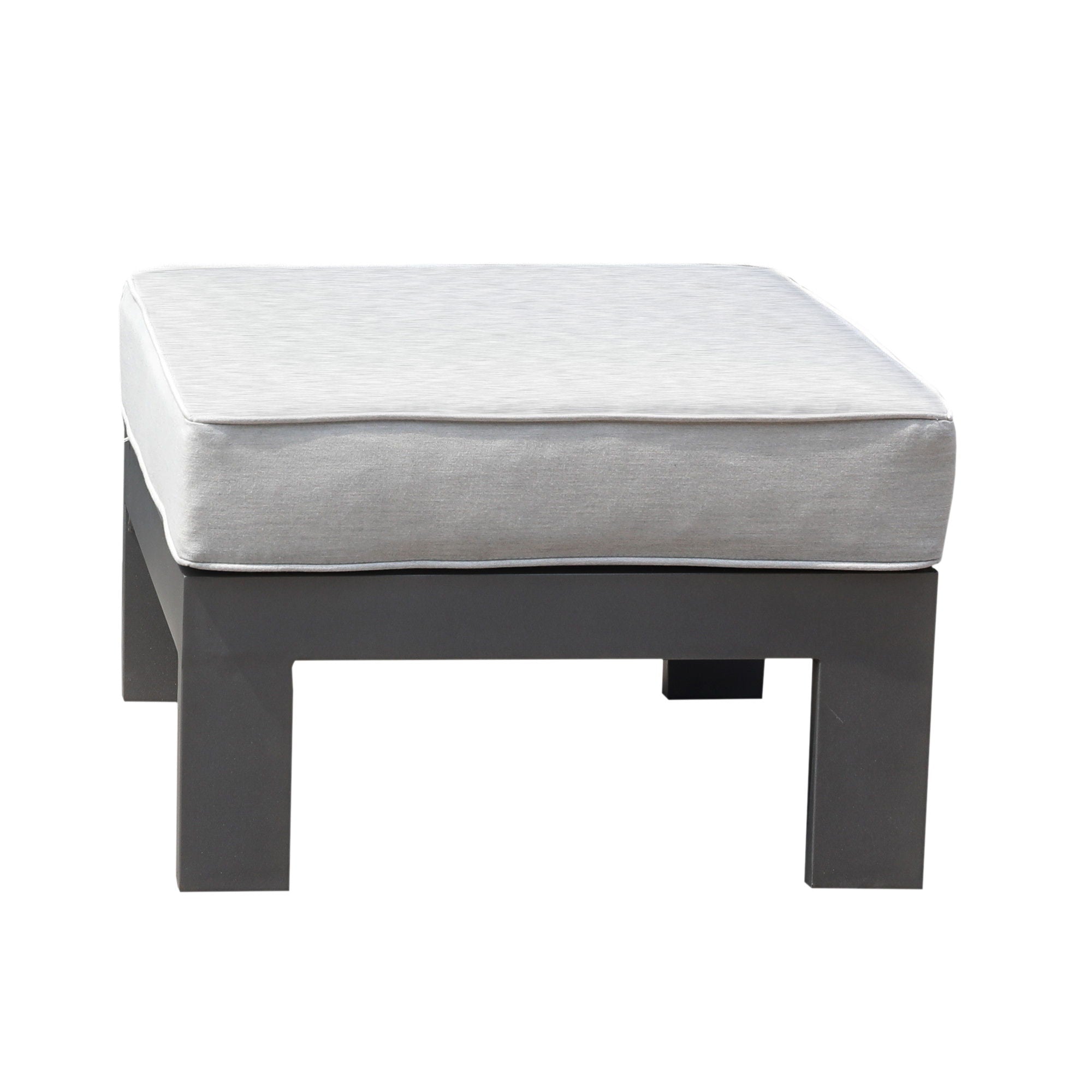 Patio Indoor Outdoor Aluminum Ottoman Footstool With Cushion - Premium Ottomans from Gather Craft - Just $283! Shop now at brett interiors