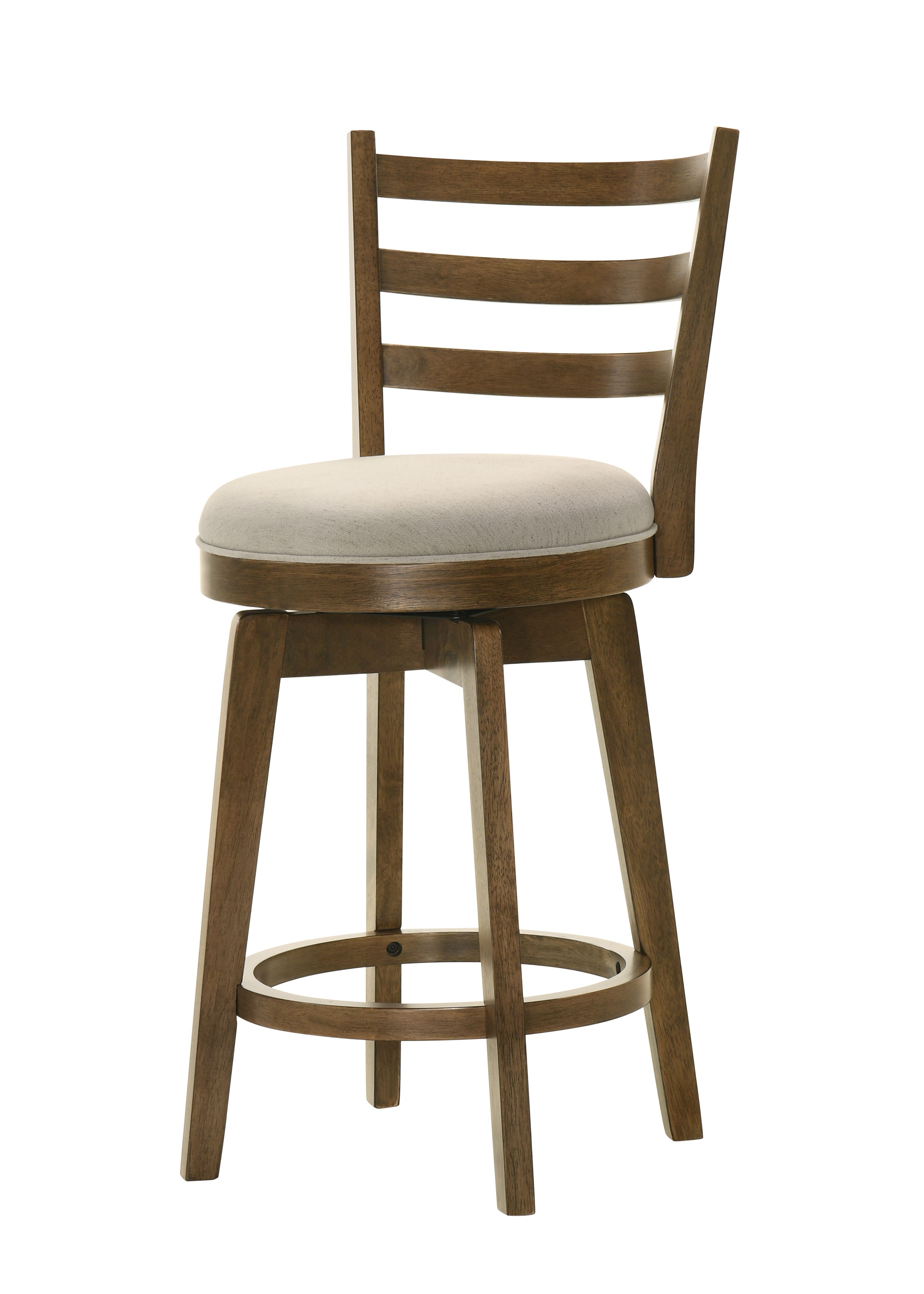 Joplin - 20.5" Ladder Back Counter Height Swivel Chair With Upholstered Seat - Premium Counter Height (24"-27") from Lilola Home - Just $108! Shop now at brett interiors