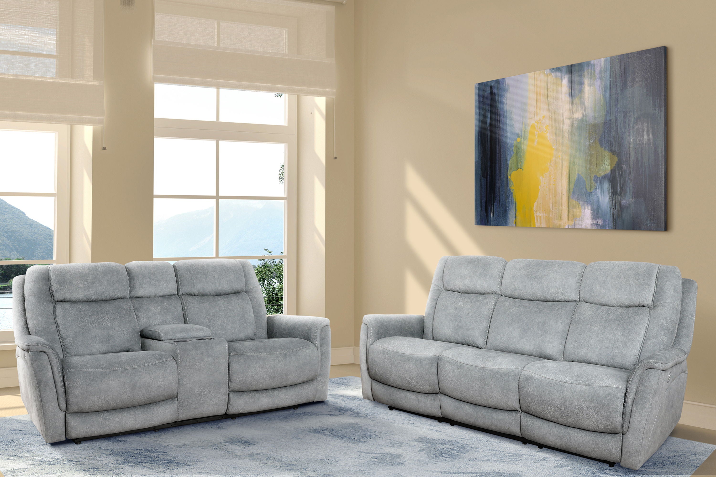 Linus - Power Reclining Sofa Loveseat And Recliner - Hudson Grey - Premium 3 Piece Living Room Sets from Parker Living - Just $3642.50! Shop now at brett interiors