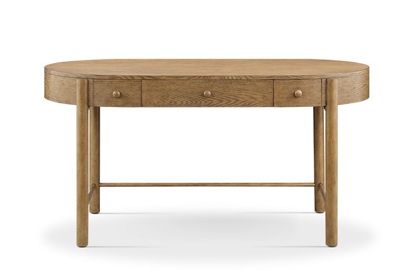 Hadleigh Brown - Oval Writing Desk - Honey - Premium Writing Desks from Magnussen Furniture - Just $849! Shop now at brett interiors