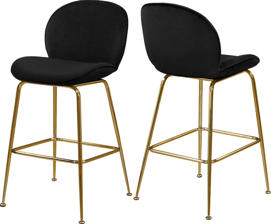 Paris - Stool with Gold Legs (Set of 2) - Premium Stool Sets from Meridian Furniture - Just $650! Shop now at brett interiors