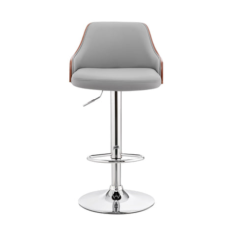 Asher - Adjustable Bar Stool - Premium Adjustable Height from Armen Living - Just $200! Shop now at brett interiors