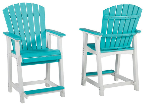 Eisely - Turquoise / White - Barstool (Set of 2) - Premium Stool Sets from Ashley Furniture - Just $1322.48! Shop now at brett interiors