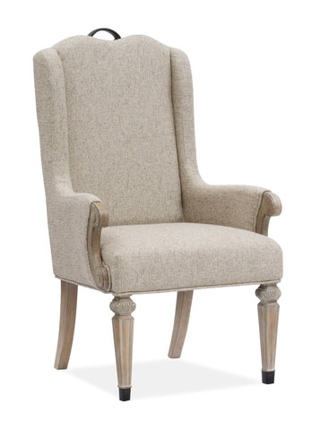 Marisol - Upholstered Host Arm Chair (Set of 2) - Fawn - Premium Chair Sets from Magnussen Furniture - Just $1275! Shop now at brett interiors