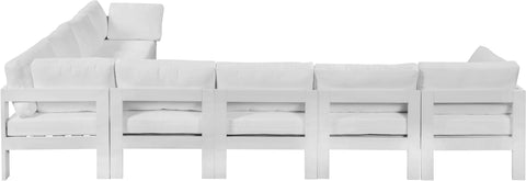 Nizuc - Outdoor Patio Modular Sectional 8 Piece - White - Fabric - Premium Stationary Sectionals from Meridian Furniture - Just $7200! Shop now at brett interiors