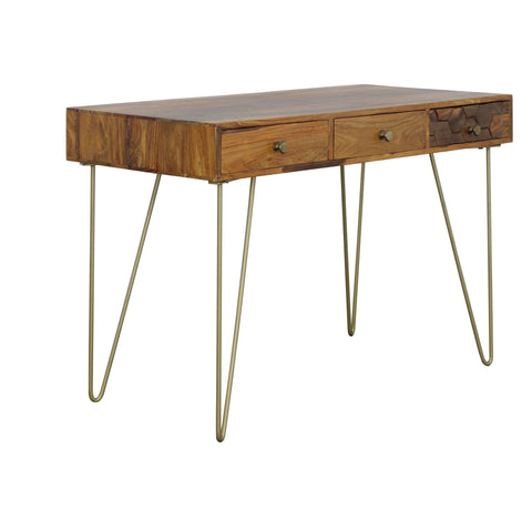 Enzo - Three Drawer Writing Desk - Mora Warm Brown - Premium Writing Desks from Coast2Coast Home - Just $2062.50! Shop now at brett interiors