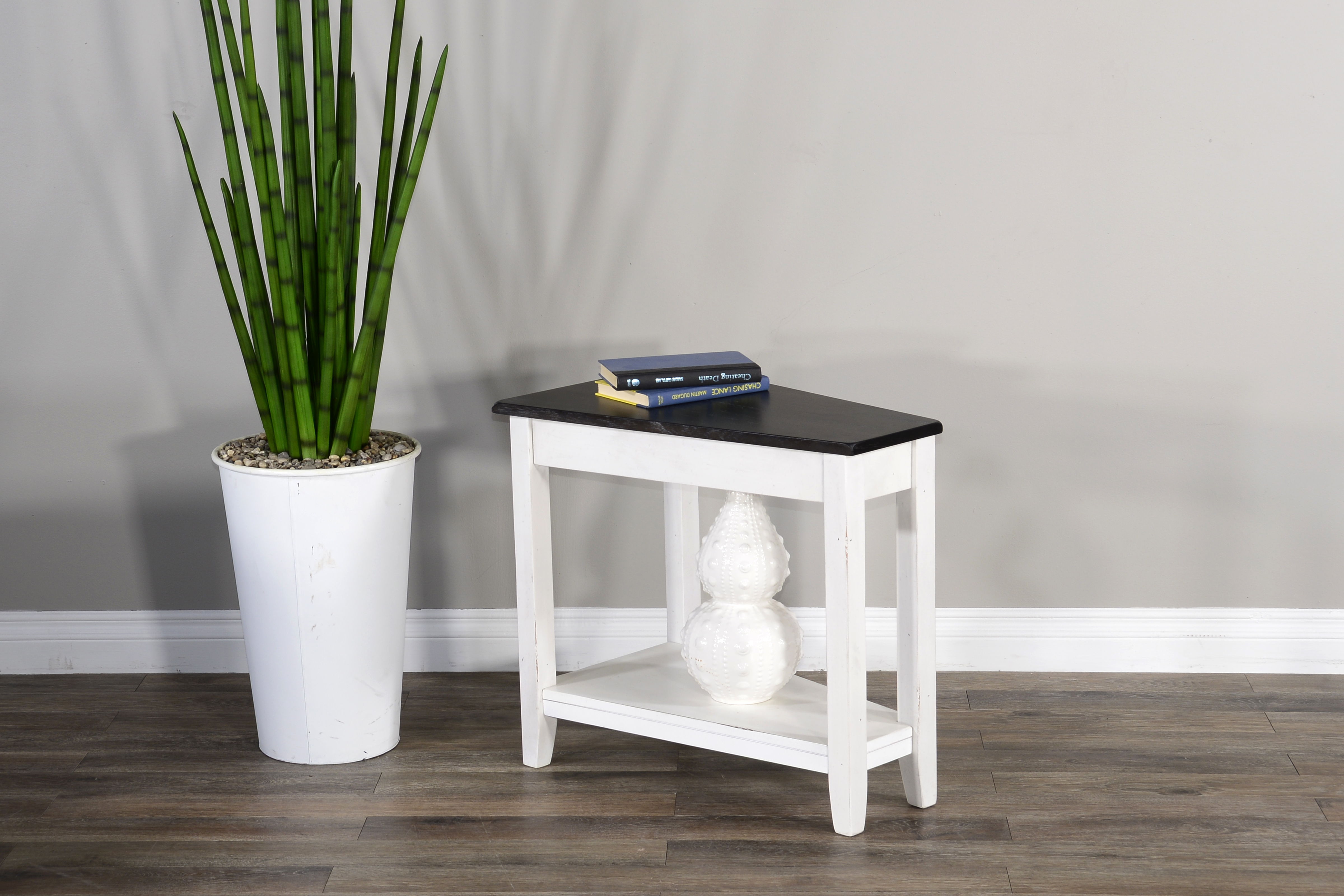 Carriage House - Chair Side Table - White / Dark Brown - Premium Chair Side Tables from Sunny Designs - Just $163! Shop now at brett interiors