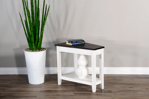 Carriage House - Chair Side Table - White / Dark Brown - Premium Chair Side Tables from Sunny Designs - Just $163! Shop now at brett interiors