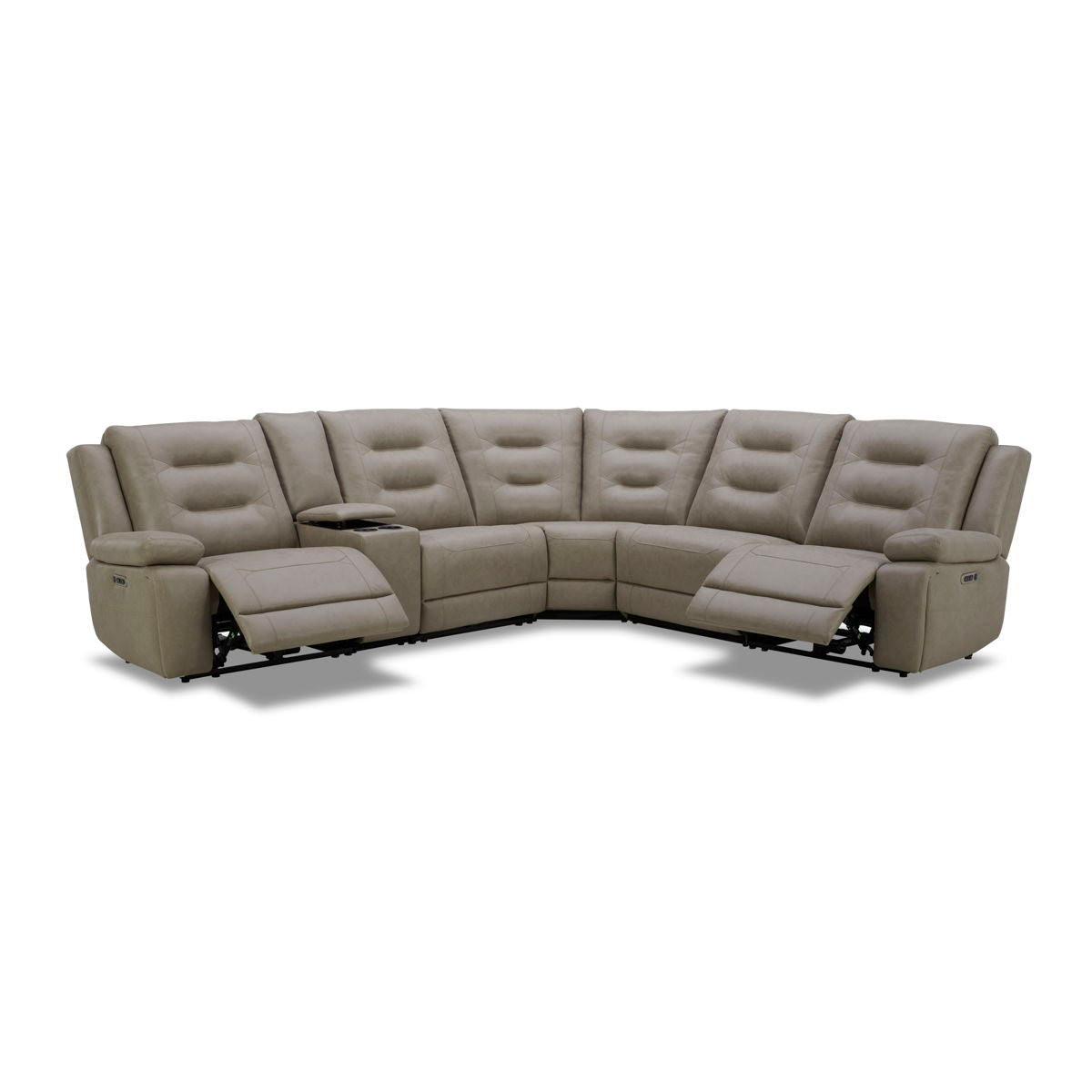 Caldwell - 6 Piece Modular Power Reclining Sectional With Power Adjustable Headrests - Theo Fog - Premium Reclining Sectionals from Parker Living - Just $2872.50! Shop now at brett interiors