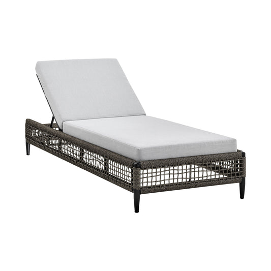 Alegria - Outdoor Patio Adjustable Chaise Lounge Chair With Cushions - Gray - Premium Chaises from Armen Living - Just $1892.50! Shop now at brett interiors