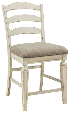 Realyn - Chipped White - Upholstered Barstool (Set of 2) - Premium Stool Sets from Ashley Furniture - Just $236.80! Shop now at brett interiors