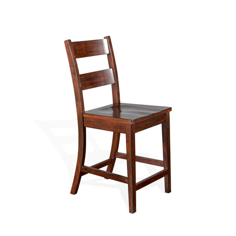 Vineyard - Ladderback Barstool - Dark Brown - Premium Bar Height (28"-30") from Sunny Designs - Just $222! Shop now at brett interiors