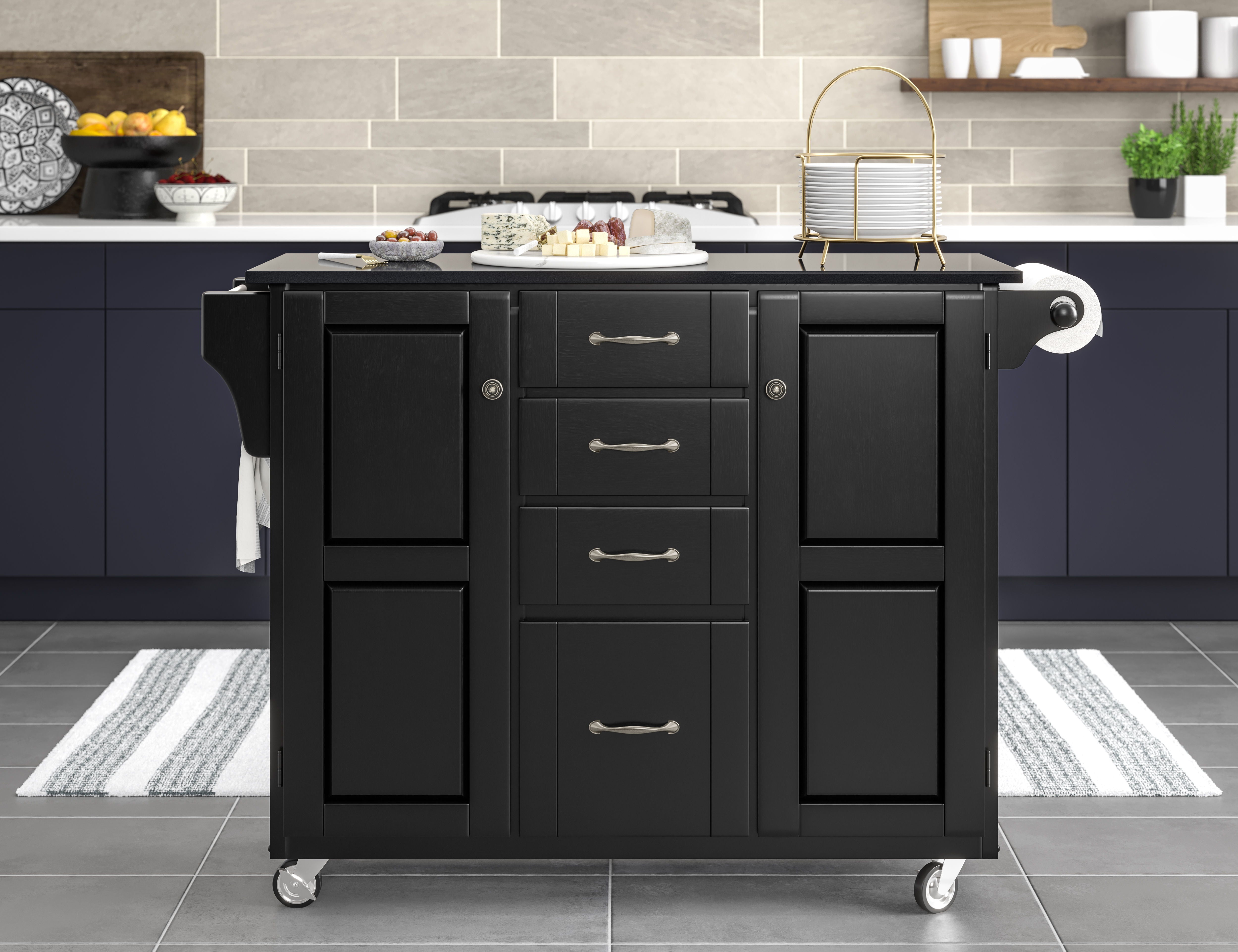 Create-A-Cart - Kitchen Cart With Black Granite Top - Premium Islands & Carts from Homestyles - Just $875! Shop now at brett interiors