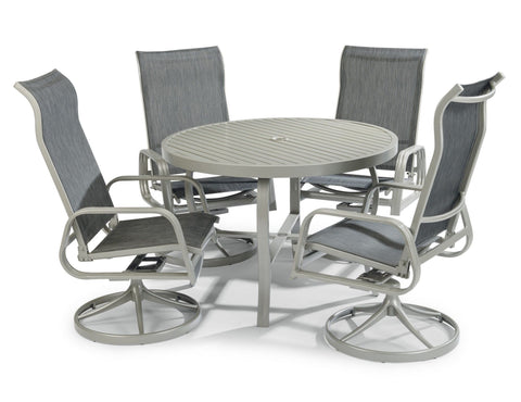 Captiva - 5 Piece Outdoor Dining Set - Metal - Gray - 28.75" - Premium 5 Piece Outdoor Sets from Homestyles - Just $4739.98! Shop now at brett interiors