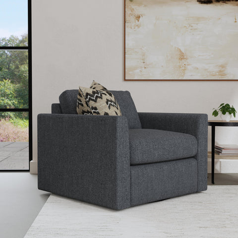 Sky - Stationary Swivel Chair - Dark Gray - Premium Swivel Chairs from Flexsteel - Just $1437.50! Shop now at brett interiors