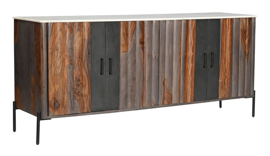 Halifax - Four Door Credenza - Graystone / Black - Premium Credenzas from Coast2Coast Home - Just $4950! Shop now at brett interiors