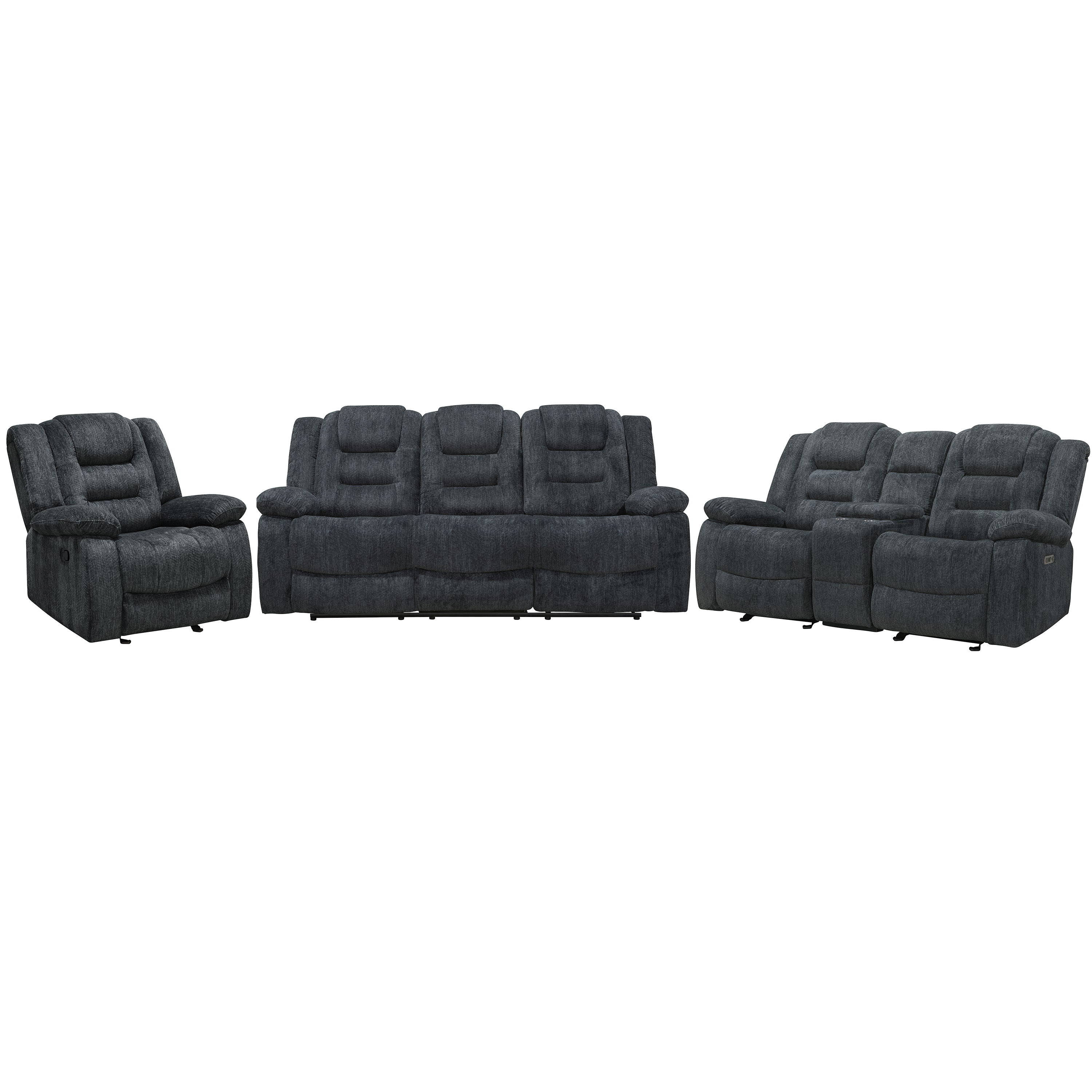 Bolton - Glider Reclining Sofa Loveseat And Recliner - Misty Storm - Premium 3 Piece Living Room Sets from Parker Living - Just $2367.50! Shop now at brett interiors