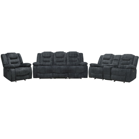 Bolton - 6 Piece Modular Reclining Sectional And Entertainment Console - Misty Storm - Premium Reclining Sectionals from Parker Living - Just $2497.50! Shop now at brett interiors