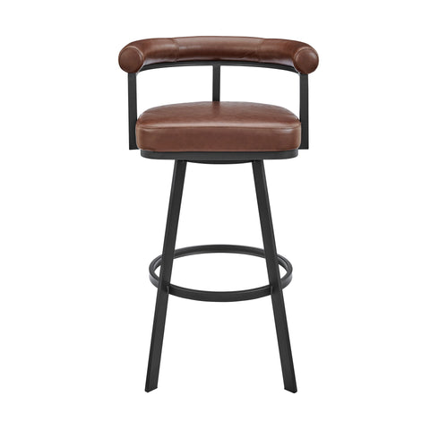 Magnolia - Swivel Stool - Black Metal - Premium Counter Height (24"-27") from Armen Living - Just $395! Shop now at brett interiors